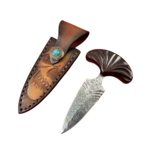 Thrust knife dagger Damascus steel dagger,Dagger Push