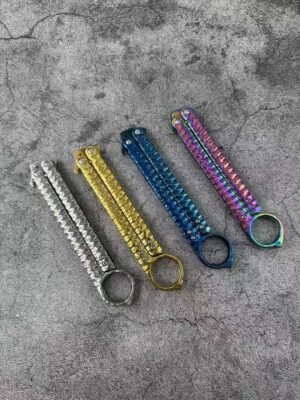 Balisong Karambit Eagle Claw Variation Slingshot Knife Color Titanium Edition,Vlindermes