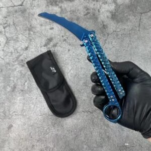 Balisong Karambit Eagle Claw Variation Slingshot Knife Color Titanium Edition,Vlindermes