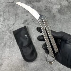 Balisong Karambit Eagle Claw Variation Slingshot Knife Color Titanium Edition,Vlindermes