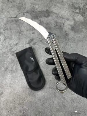 Balisong Karambit Eagle Claw Variation Slingshot Knife Color Titanium Edition,Vlindermes
