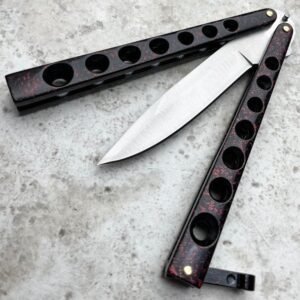 5.25 inch closed helix butterfly ball bearing knife,Vlindermes