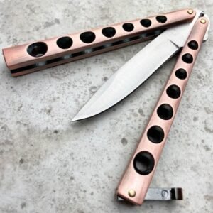5.25 inch closed helix butterfly ball bearing knife,Vlindermes