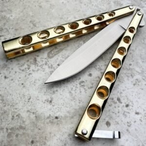 5.25 inch closed helix butterfly ball bearing knife,Vlindermes