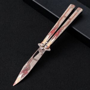 Unsharpened butterfly knife, colored butterfly knife, multifunctional folding knife for outdoor use, swing knife,Vlindermes trainer
