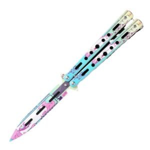 Butterfly knife Butterfly knife unsharpened Full steel butterfly knife Sling knife Folding knife Butterfly knife Trainer training knife,Vlindermes trainer