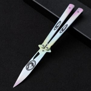 Unsharpened butterfly knife, colored butterfly knife, multifunctional folding knife for outdoor use, swing knife,Vlindermes trainer