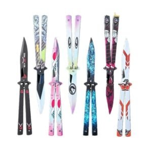 Unsharpened butterfly knife, colored butterfly knife, multifunctional folding knife for outdoor use, swing knife,Vlindermes trainer