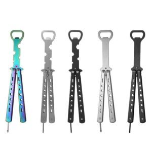 Balisong bottle opener, multifunctional creative wine opener for home use,Vlindermes trainer