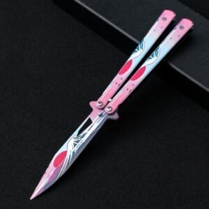 Unsharpened butterfly knife, colored butterfly knife, multifunctional folding knife for outdoor use, swing knife,Vlindermes trainer