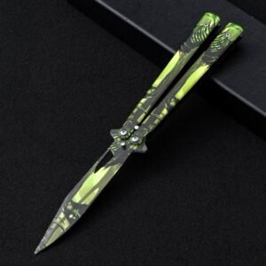 Unsharpened butterfly knife, colored butterfly knife, multifunctional folding knife for outdoor use, swing knife,Vlindermes trainer