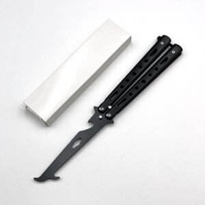 Multifunctional butterfly knife made of full steel, unsharpened folding training knife,Vlindermes trainer
