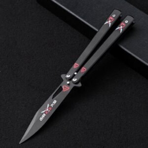 Unsharpened butterfly knife, colored butterfly knife, multifunctional folding knife for outdoor use, swing knife,Vlindermes trainer