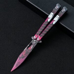 Unsharpened butterfly knife, colored butterfly knife, multifunctional folding knife for outdoor use, swing knife,Vlindermes trainer