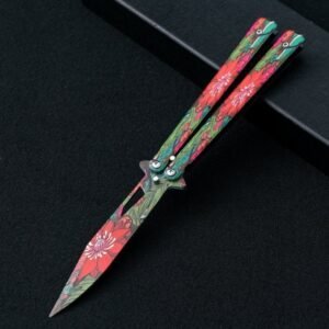 Unsharpened butterfly knife, colored butterfly knife, multifunctional folding knife for outdoor use, swing knife,Vlindermes trainer