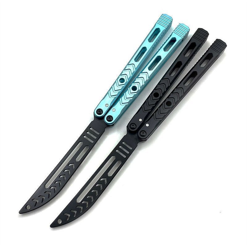 7172eb89-e4c6-4ffa-b79a-3eacc3048784-1.jpg Variant Practice Butterfly 7075 aluminum unsharpened training knife,Vlindermes trainer