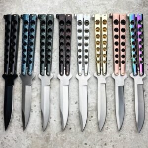 5.25 inch closed helix butterfly ball bearing knife,Vlindermes