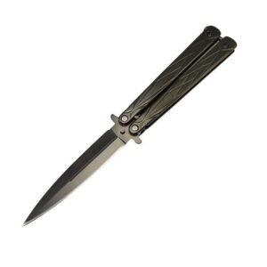 Double-sided butterfly knife UK Black,Vlindermes